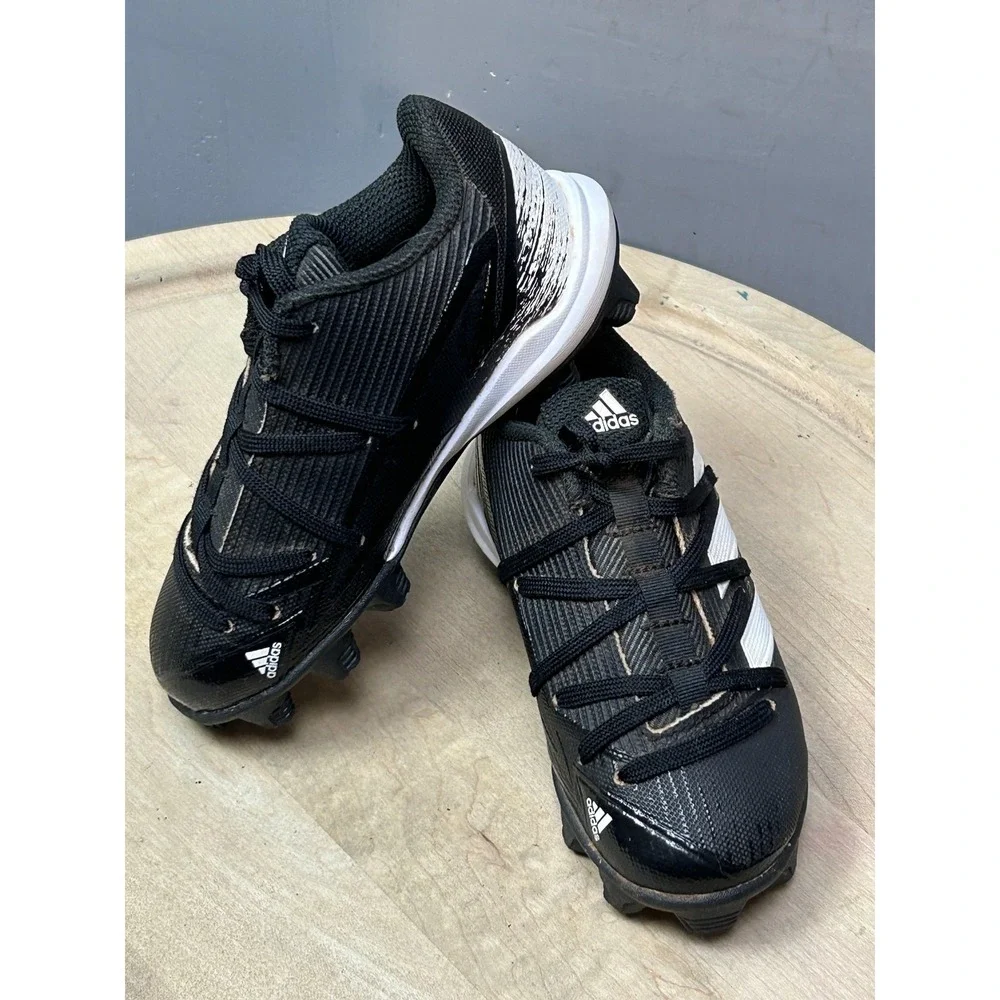 Adidas Adizero Shoes Youth 10K Black White Cleats Boys Molded‎ Soccer Football